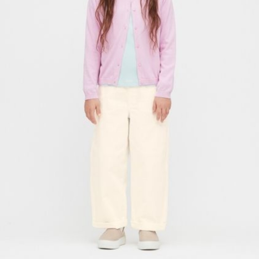 Uniqlo Girls High Rise Wide Leg Denim Jeans NWT